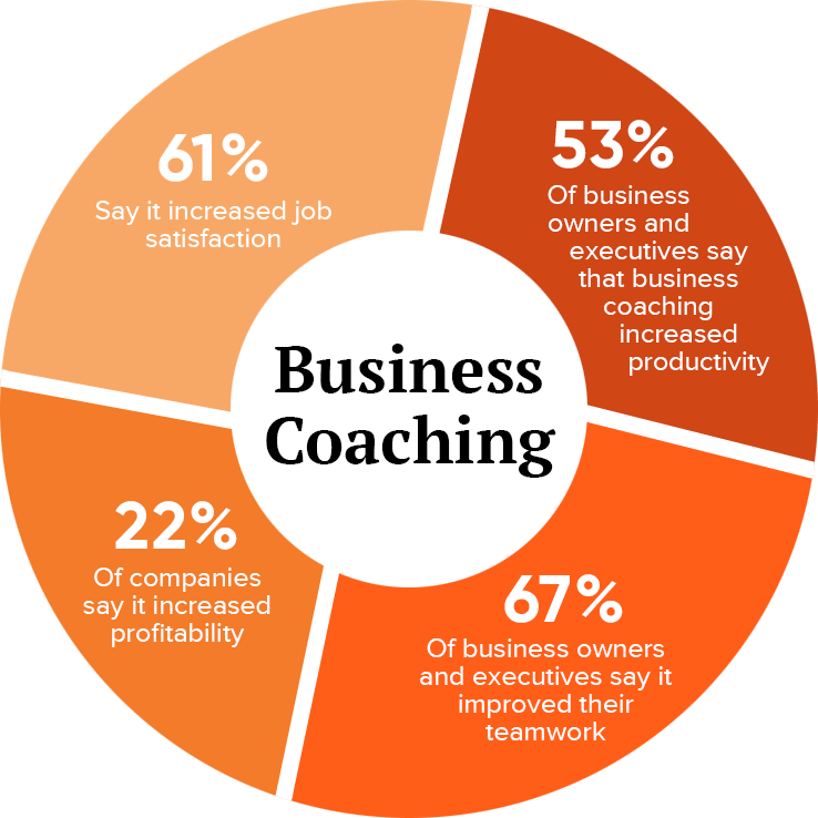 pie chart showing the demand of business coaching