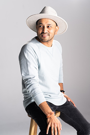 Ajit Nawalkha wearing a cowboy hat