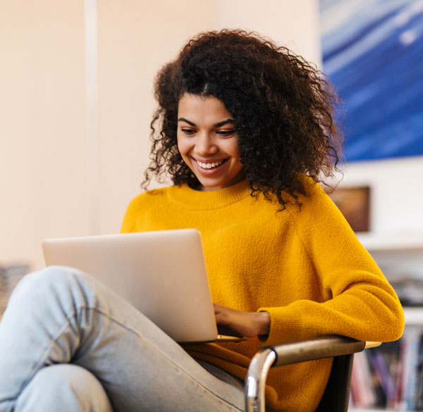 a person using a laptop