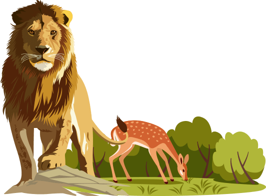 lion_story_1 a lion and a deer